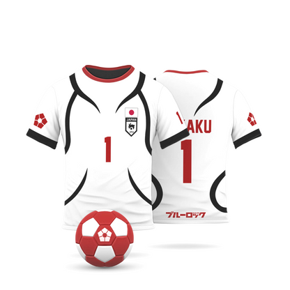 Cosplay Anime Blue Lock U20 Japan Team White Kids Jersey - BYTOODAY