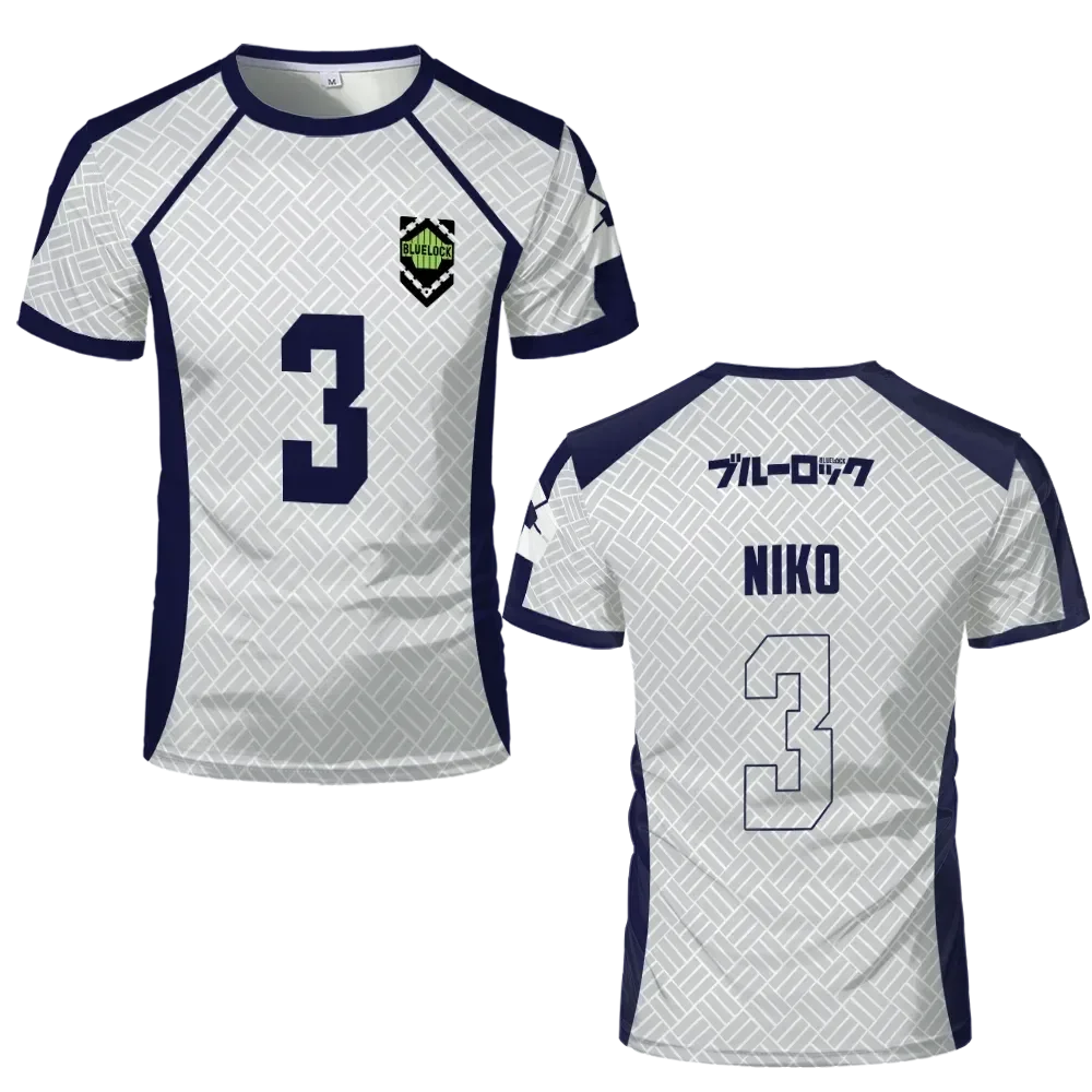 Custom Anime Blue Lock Kids White Jersey - BYTOODAY
