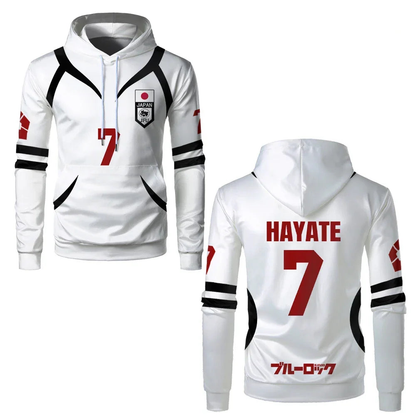 Custom Blue Lock U20 Japan Team Kids White Hoodie - BYTOODAY
