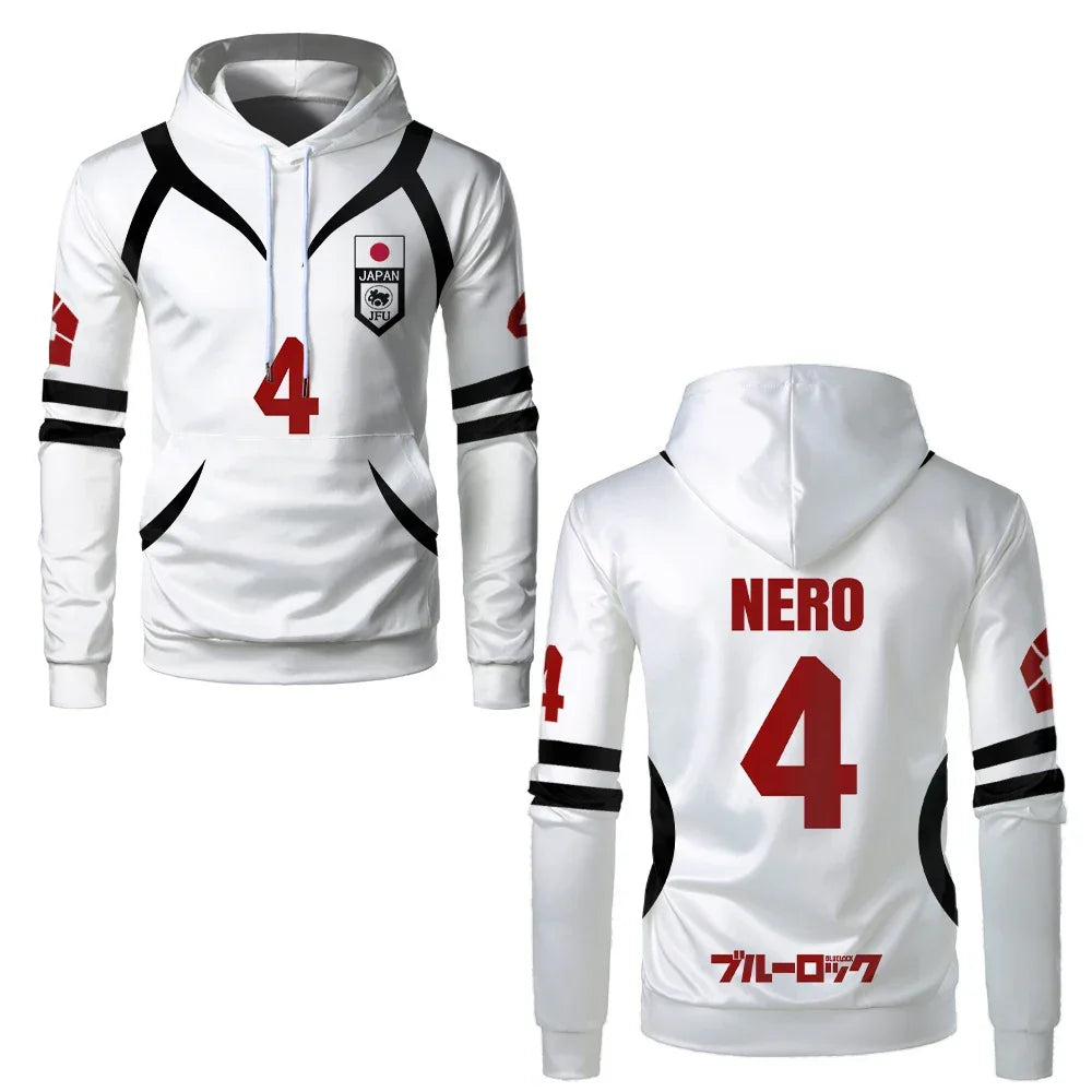 Custom Blue Lock U20 Japan Team Kids White Hoodie - BYTOODAY