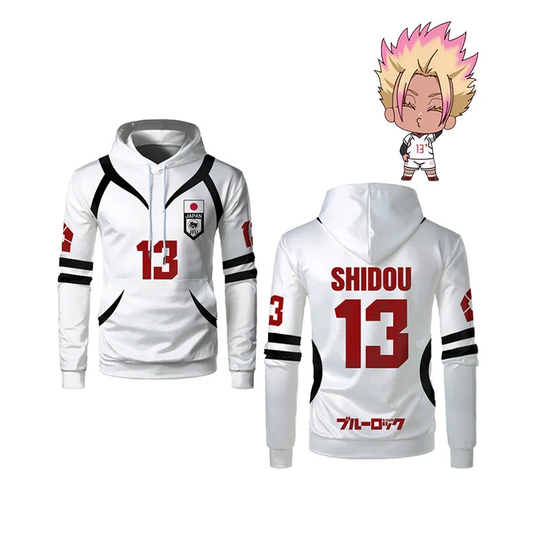 Custom Blue Lock U20 Japan Team White Hoodie - BYTOODAY