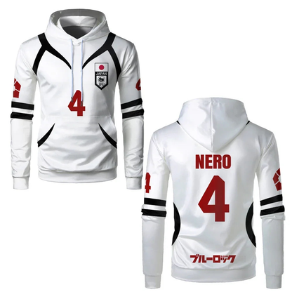 Custom Blue Lock U20 Japan Team White Hoodie - BYTOODAY