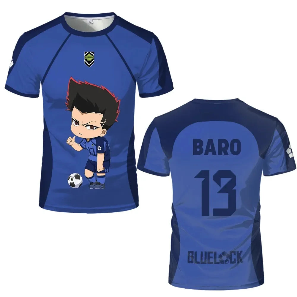 Custom Kids Jersey Blue Lock Eleven Cute Characters - BYTOODAY