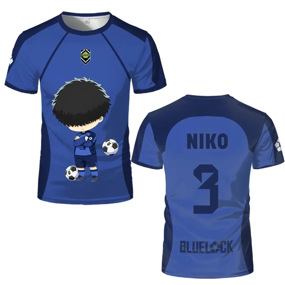Custom Kids Jersey Blue Lock Eleven Cute Characters - BYTOODAY