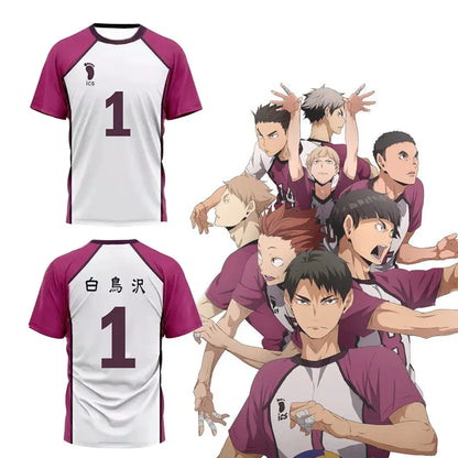 Custom Shiratorizawa Academy Team Haikyu Cosplay Kids Jersey - Item - BYTOODAY