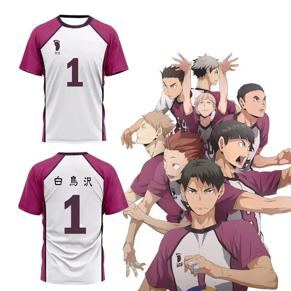 Custom Shiratorizawa Academy Team Haikyu Cosplay Teenager Jersey - Item - BYTOODAY
