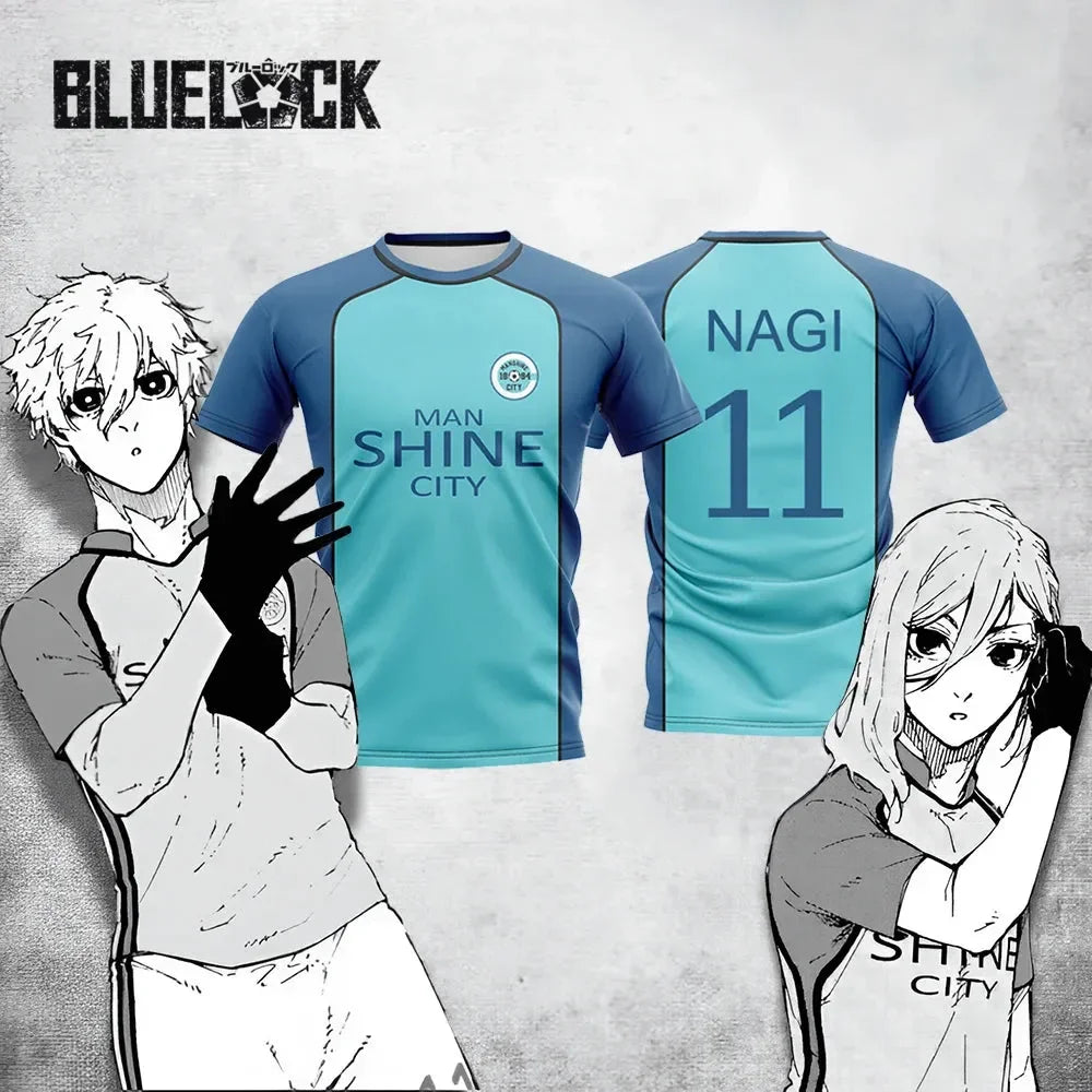 Custom Teenager Jersey Manshine City Team Blue Lock - BYTOODAY