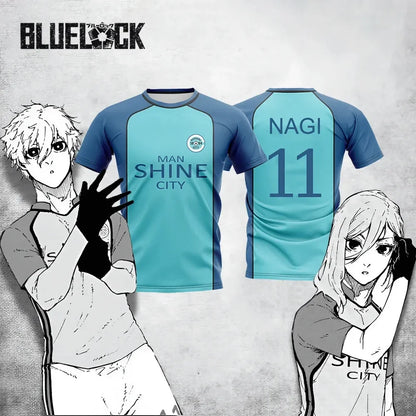 Custom Teenager Jersey Manshine City Team Blue Lock - BYTOODAY