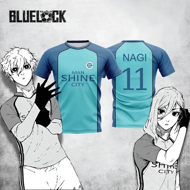 Custom Teenager Jersey Manshine City Team Blue Lock - BYTOODAY