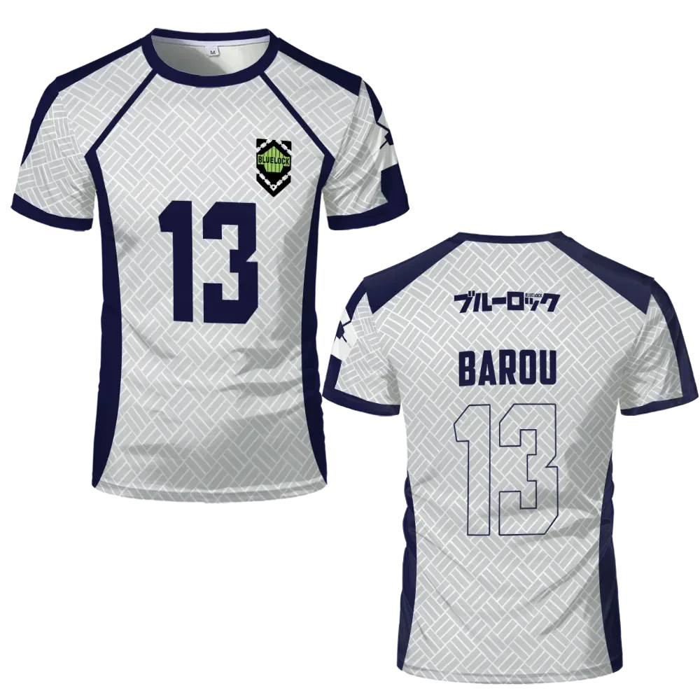 Custom White Jersey Anime Blue Lock - BYTOODAY