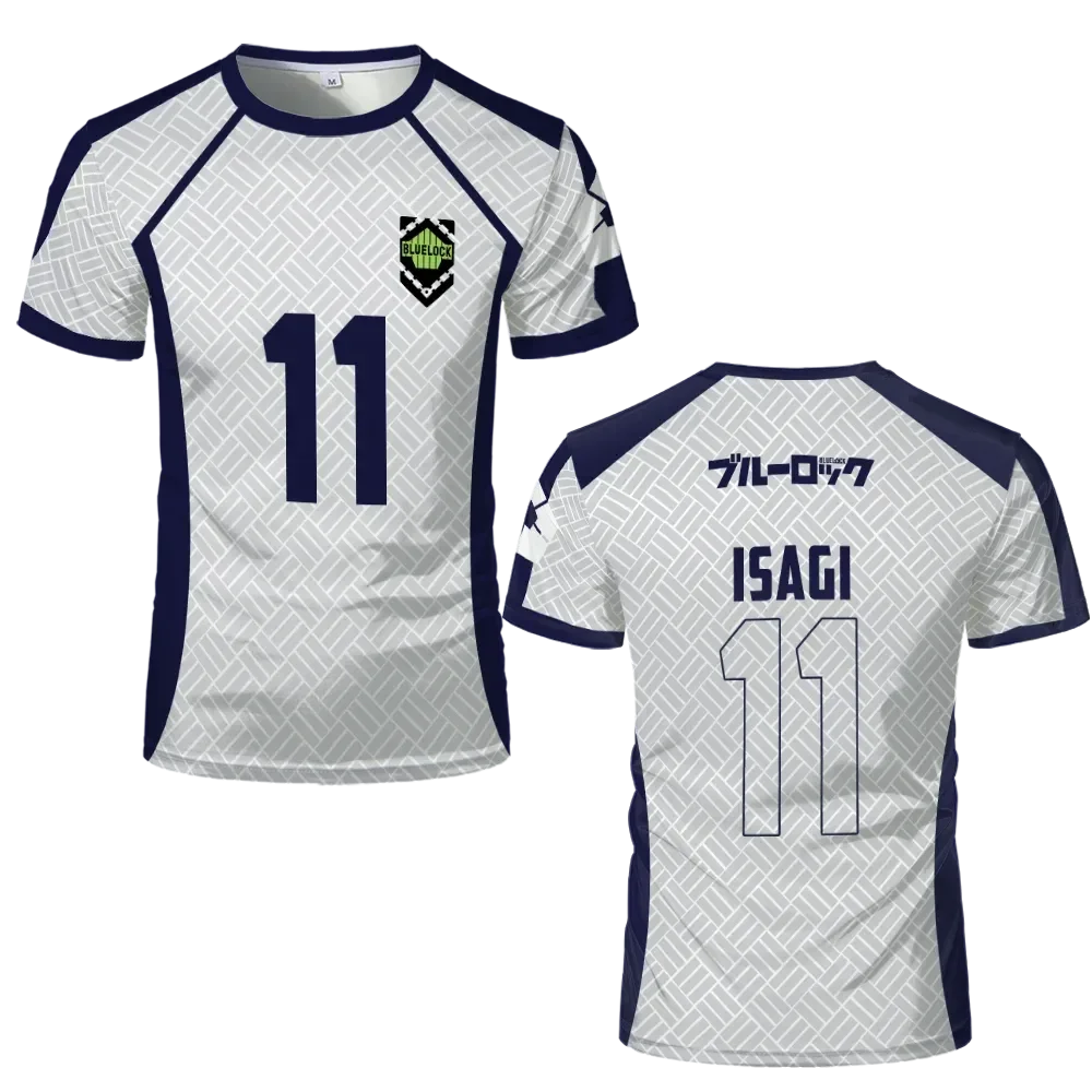 Custom White Jersey Anime Blue Lock - BYTOODAY