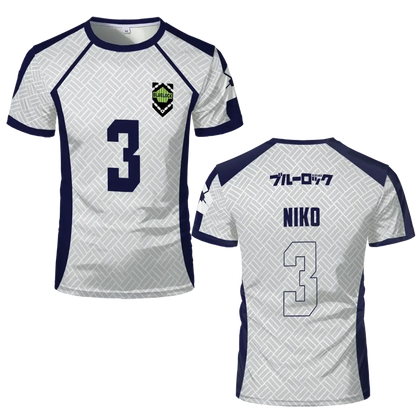 Custom White Jersey Anime Blue Lock - BYTOODAY