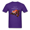 Cute Lazy Red Panda Printed T-shirt - Item - BYTOODAY