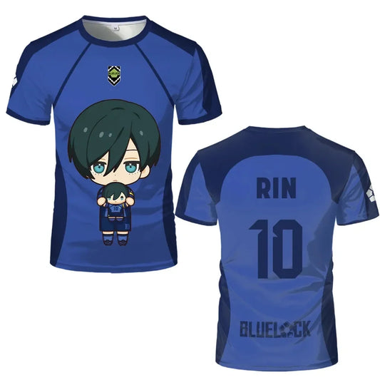 Cute Rin's Custom Jersey Blue Lock Eleven - BYTOODAY