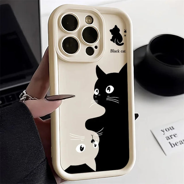 Cute Twin Cats Xiaomi Phone Case - Item - BYTOODAY