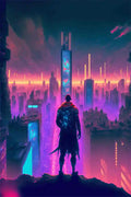 Cyberpunk Neon Style Wall Poster - Item - BYTOODAY