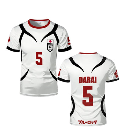 Darai's White Jersey Cosplay Anime Blue Lock U20 Japan Team - BYTOODAY