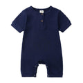 Dark Blue Baby Cotton Romper - Item - BYTOODAY