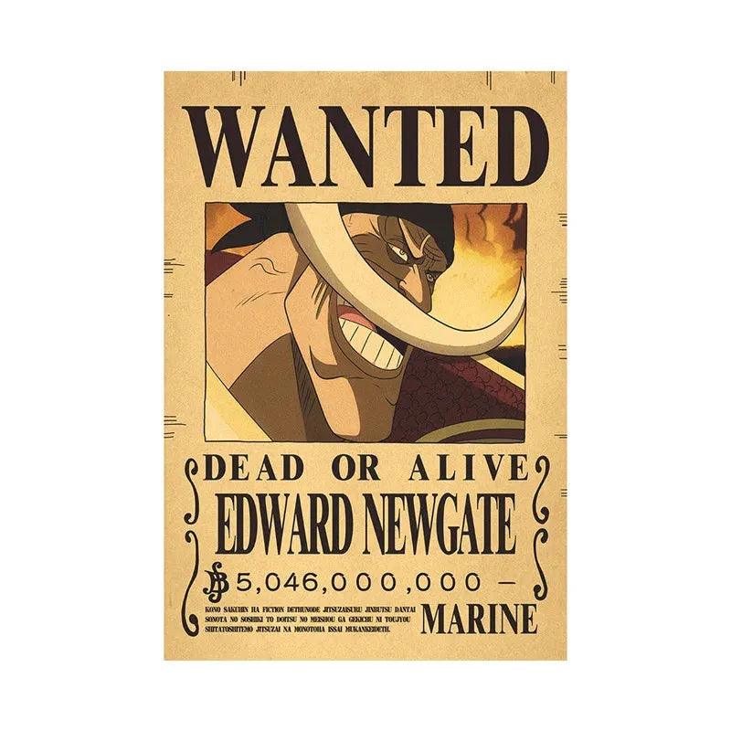 Edward Newgate One Piece WANTED Custom Wall Poster - Item - BYTOODAY