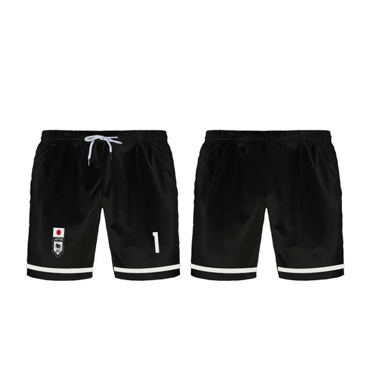 Fukaku's Black Custom Shorts Blue Lock U20 Japan Team - BYTOODAY