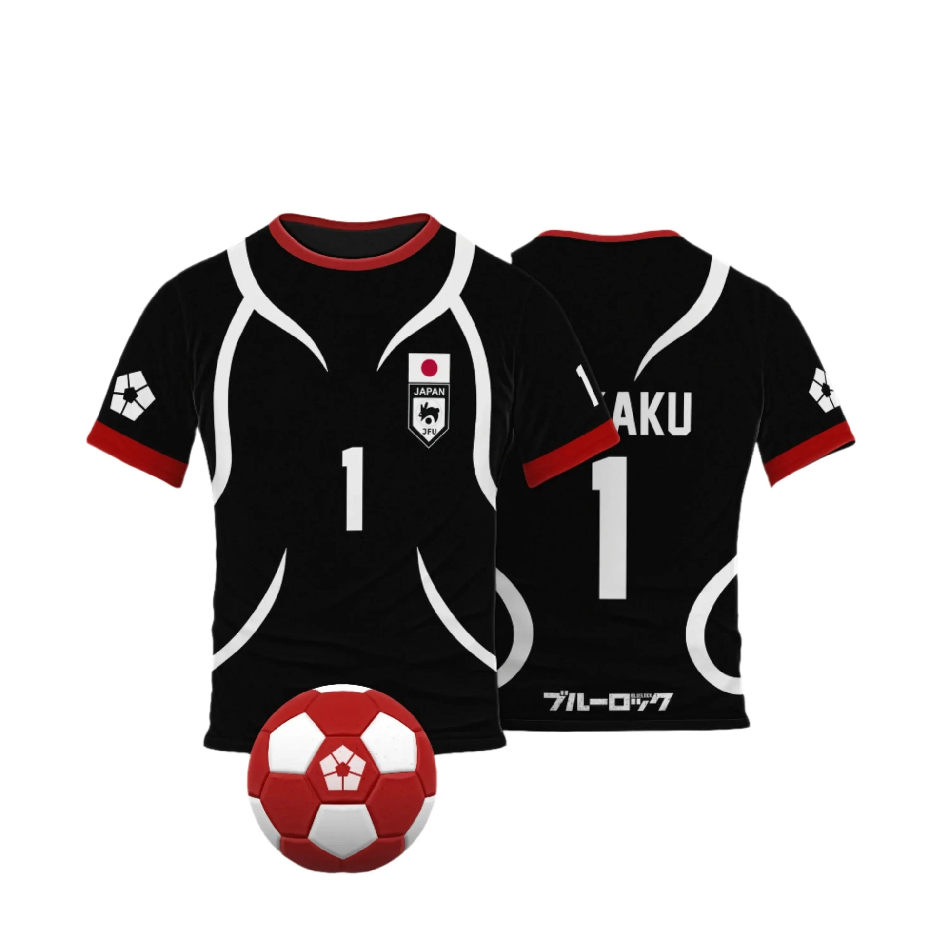 Fukaku's Black Jersey Cosplay Anime Blue Lock U20 Japan Team - BYTOODAY