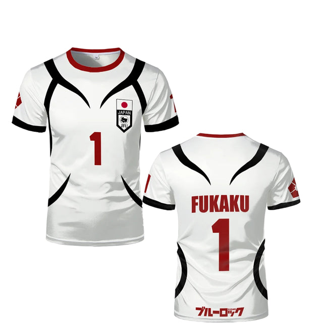 Fukaku's White Jersey Cosplay Anime Blue Lock U20 Japan Team - BYTOODAY