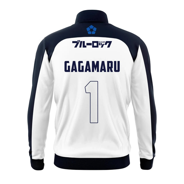 Gagamaru Customized Jacket Blue Lock Team White - BYTOODAY