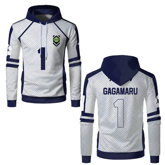 Gagamaru's Custom Blue Lock Team White's Hoodie - BYTOODAY