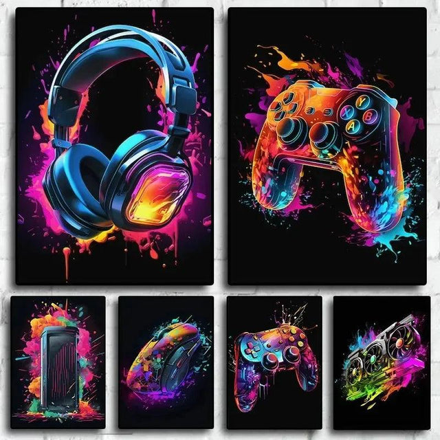 Gaming Controller Decorative Wall Poster - Item - BYTOODAY