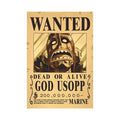 God Ussop One Piece WANTED Custom Wall Posters - Item - BYTOODAY