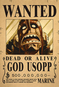 God Ussop One Piece WANTED Custom Wall Posters - Item - BYTOODAY