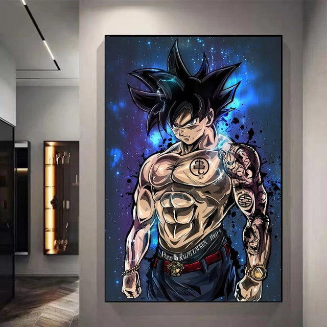 Goku Jeans Decorative Canvas Wall Poster - Item - BYTOODAY