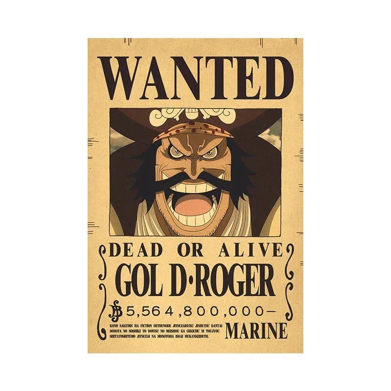 Gol D Roger One Piece WANTED Custom Wall Poster - Item - BYTOODAY