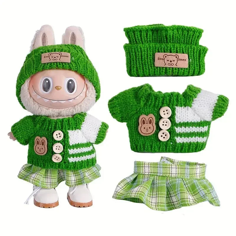 Green Winter Outfit - Labubu Dolls Clothing - Item - BYTOODAY