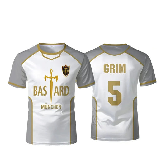 Grim Bastard Munchen Blue Lock White Jersey - BYTOODAY