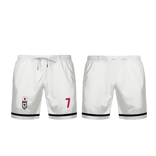 Hayate's White Custom Shorts Blue Lock U20 Japan Team - BYTOODAY