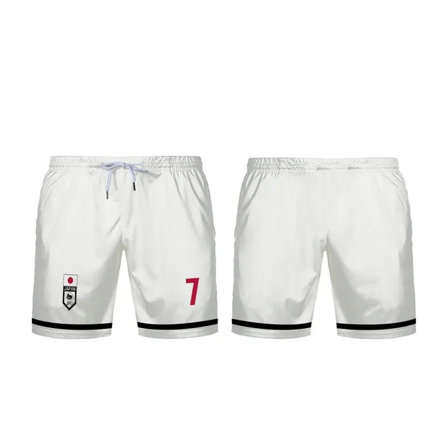 Hayate's White Custom Shorts Blue Lock U20 Japan Team - BYTOODAY