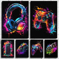 Headphones Pattern Decorative Wall Poster - Item - BYTOODAY