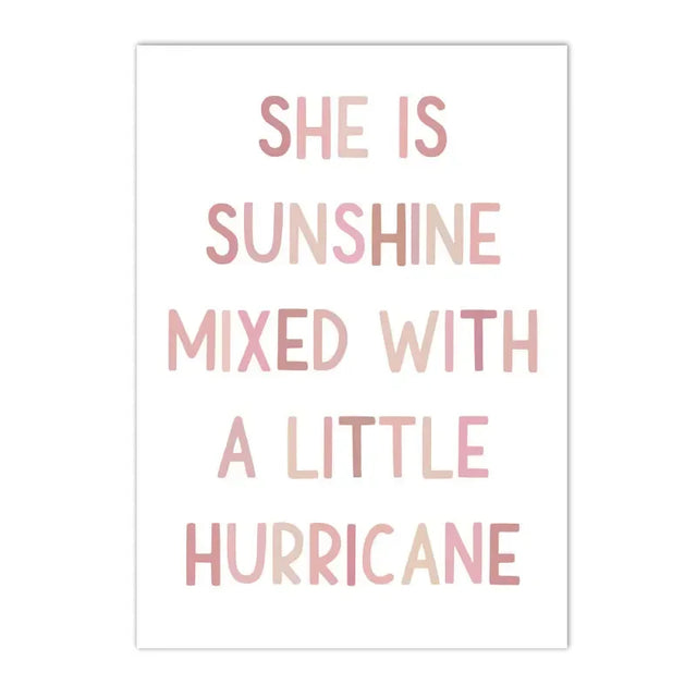 Hurricane Sunshine Cute Pink Wall Decor - Item - BYTOODAY