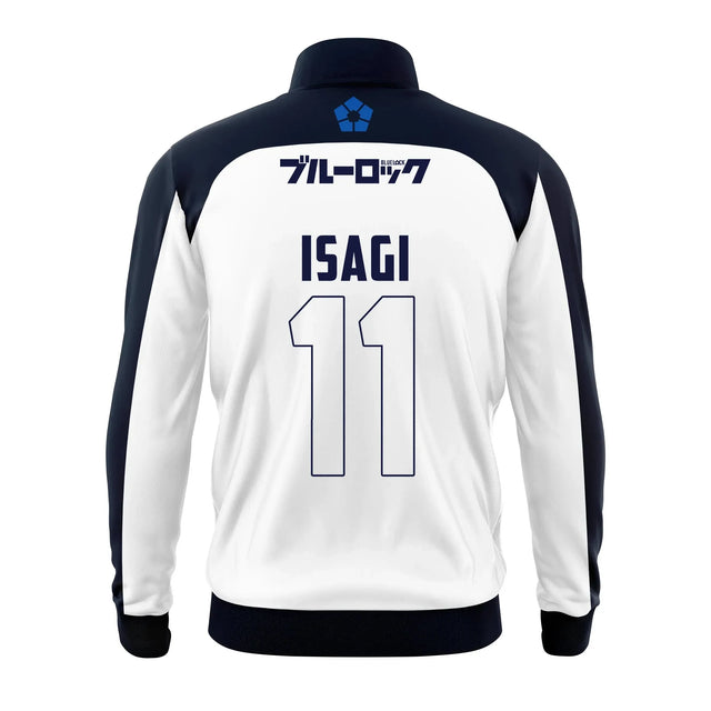 Isagi Customized Jacket Blue Lock Team White - BYTOODAY