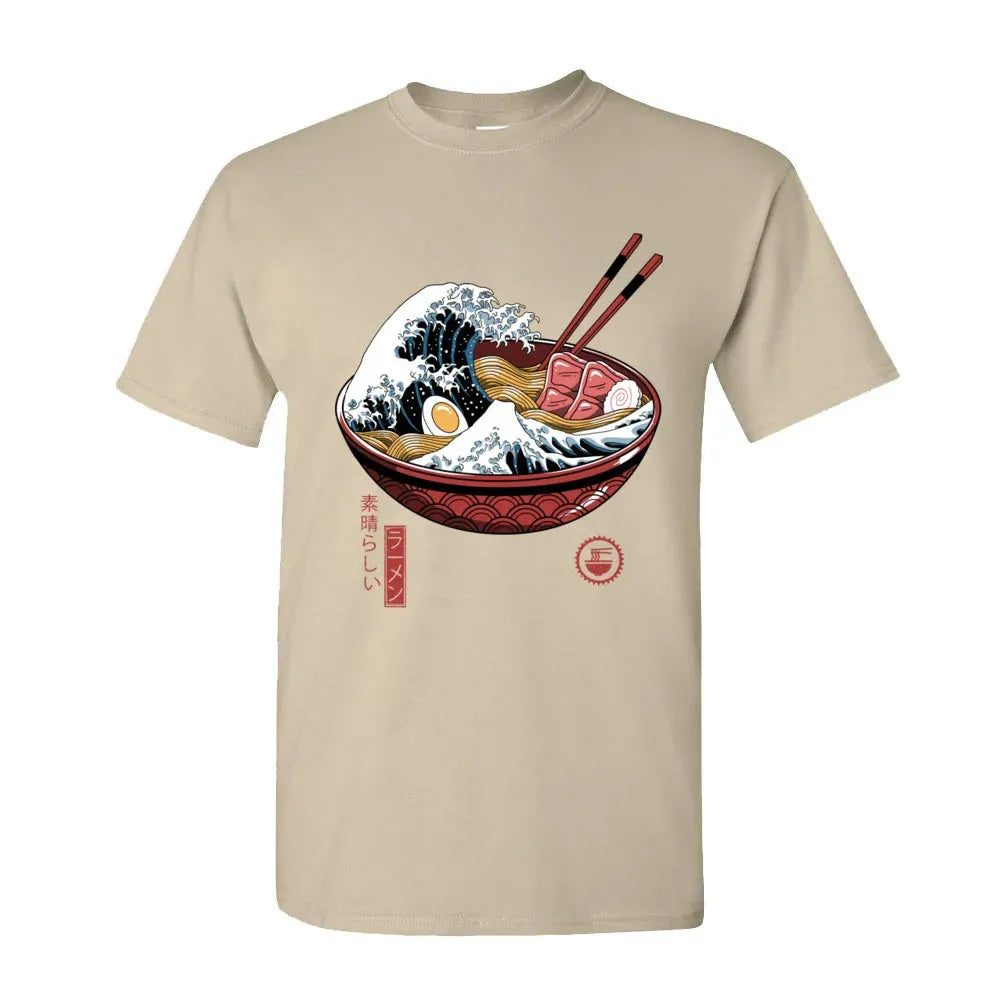 Japan Tempest in Ramen Bowl Printed T-shirt - Item - BYTOODAY