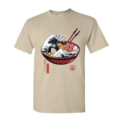 Japan Tempest in Ramen Bowl Printed T-shirt - Item - BYTOODAY