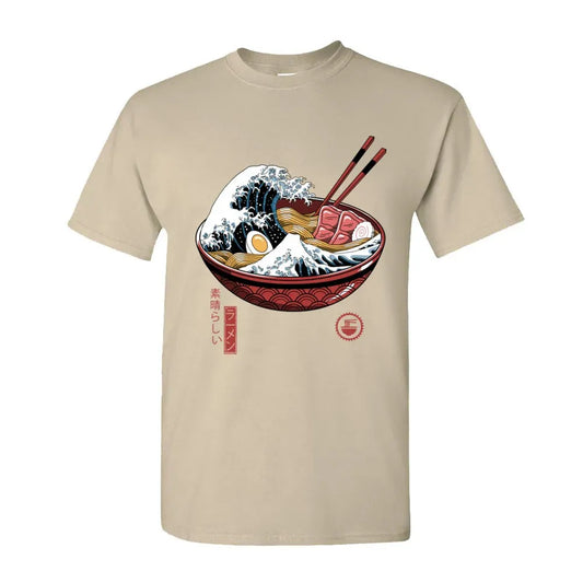 Japan Tempest in Ramen Bowl Printed T-shirt - Item - BYTOODAY