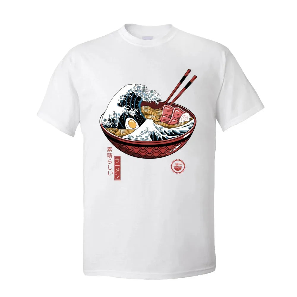 Japan Tempest in Ramen Bowl Printed T-shirt - Item - BYTOODAY