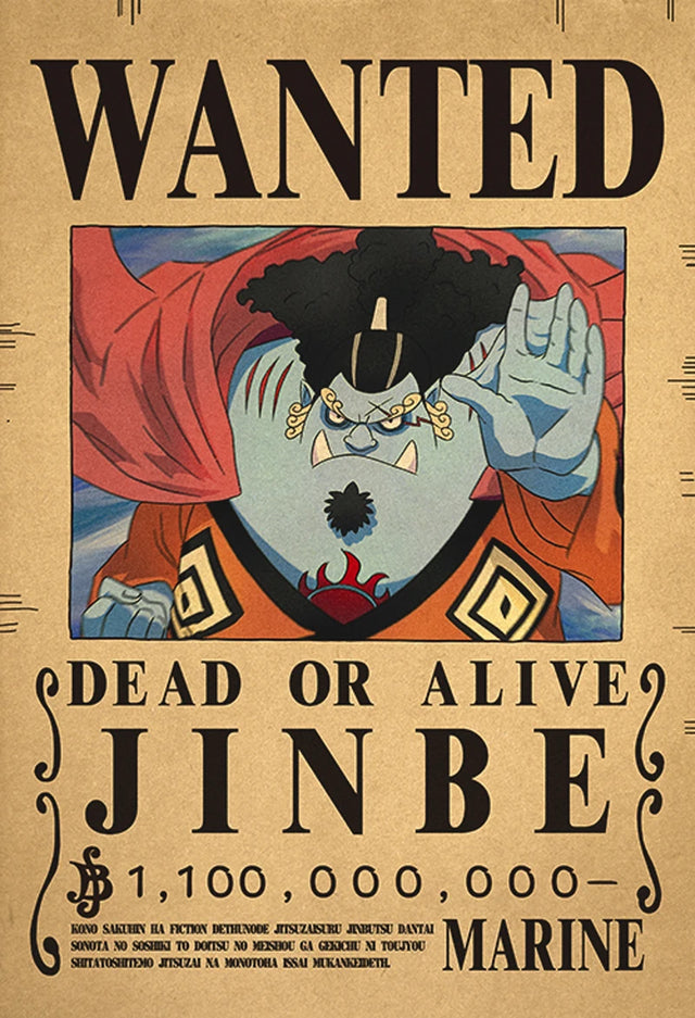 Jinbei One Piece WANTED Custom Wall Poster - Item - BYTOODAY