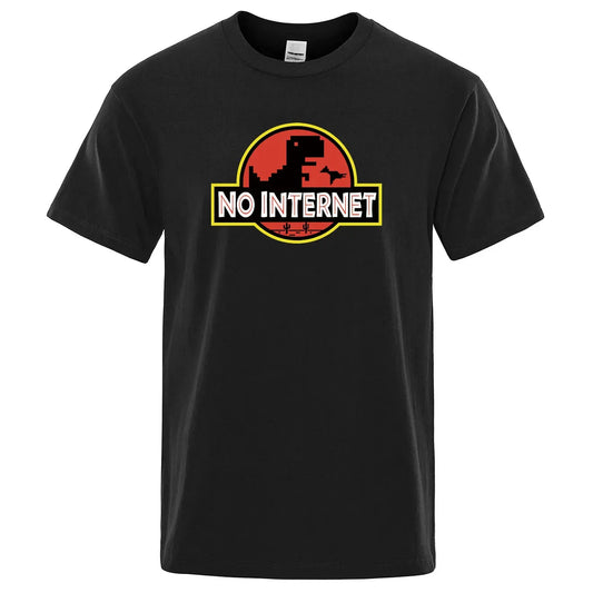 Jurassic Park Themed Parody with Google Mini Game Printed T-shirt - Item - BYTOODAY