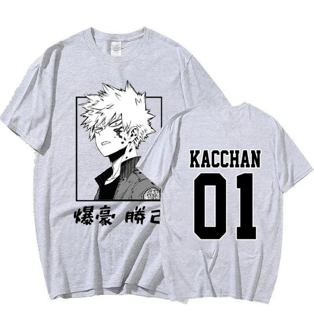 Katsuki Bakugo Custom Print T-shirt - Item - BYTOODAY