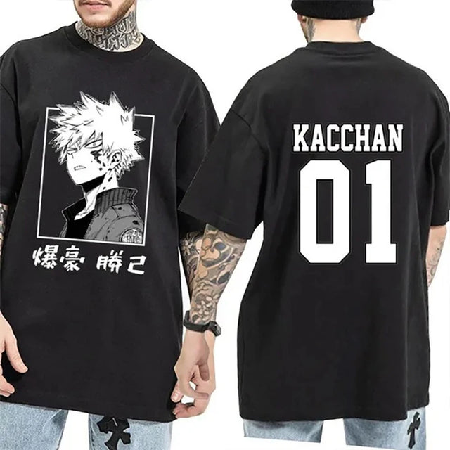 Katsuki Bakugo Custom Print T-shirt - Item - BYTOODAY