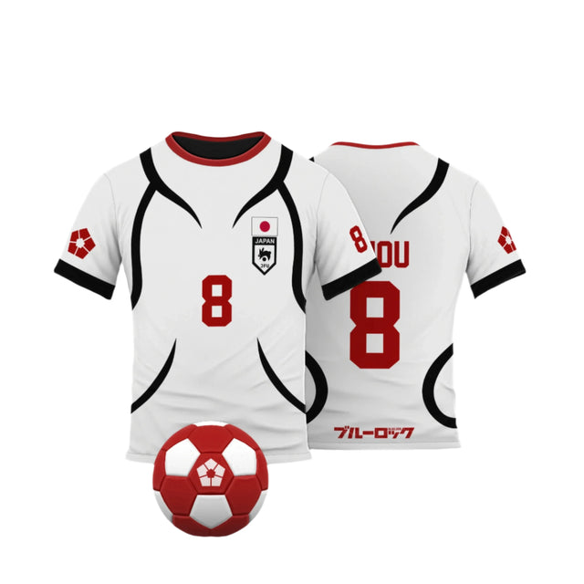 Kentou Cosplay Anime Blue Lock U20 Japan Team White Jersey - Item - BYTOODAY