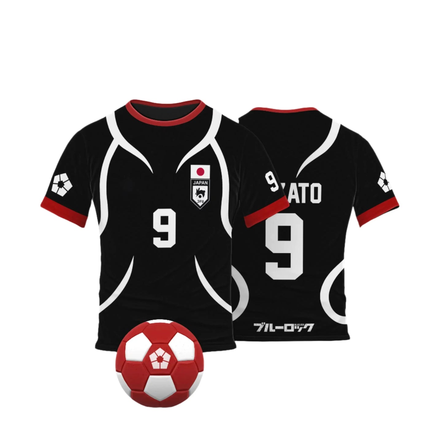 Kozato's Black Jersey Cosplay Anime Blue Lock U20 Japan Team - BYTOODAY